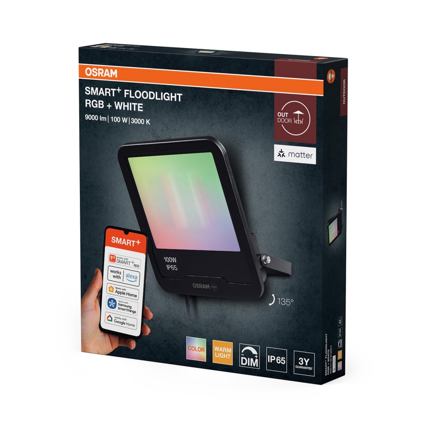 Osram - LED RGBW prigušiva reflektor SMART+ FLOODLIGHT LED/100W/230V IP65 Wi-Fi