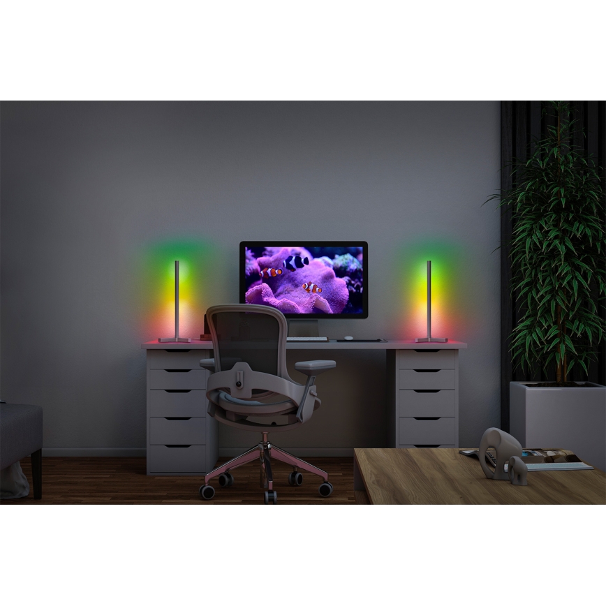 Osram - LED RGBW prigušiva stona lampa SMART+ MAGIC LED/7,5W/230V 2700-6500K srebrna Wi-Fi + daljinski upravljač
