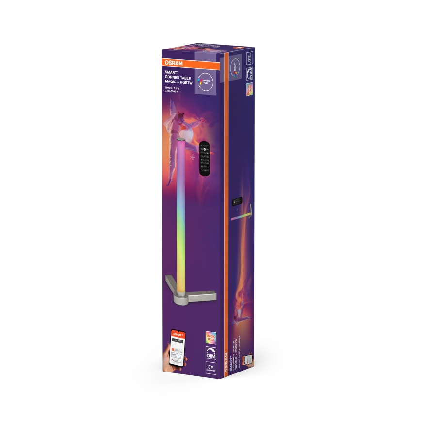 Osram - LED RGBW prigušiva stona lampa SMART+ MAGIC LED/7,5W/230V 2700-6500K srebrna Wi-Fi + daljinski upravljač