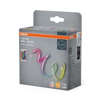 Osram - LED RGBW prigušiva traka FLEX 3m LED/10W/230V + daljinski upravljač