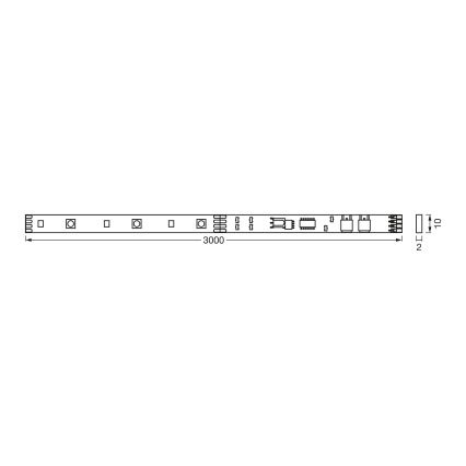 Osram - LED RGBW prigušiva traka FLEX 3m LED/10W/230V + daljinski upravljač