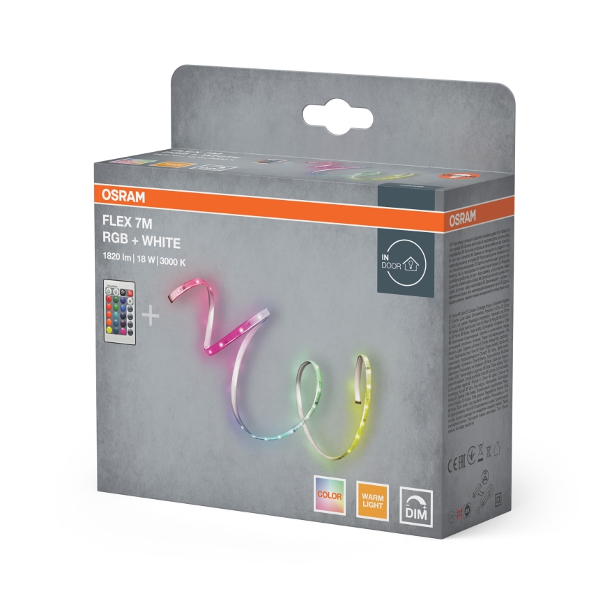 Osram - LED RGBW prigušiva traka FLEX 7m LED/18W/230V + daljinski upravljač