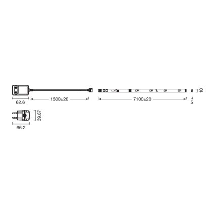 Osram - LED RGBW prigušiva traka FLEX 7m LED/18W/230V + daljinski upravljač