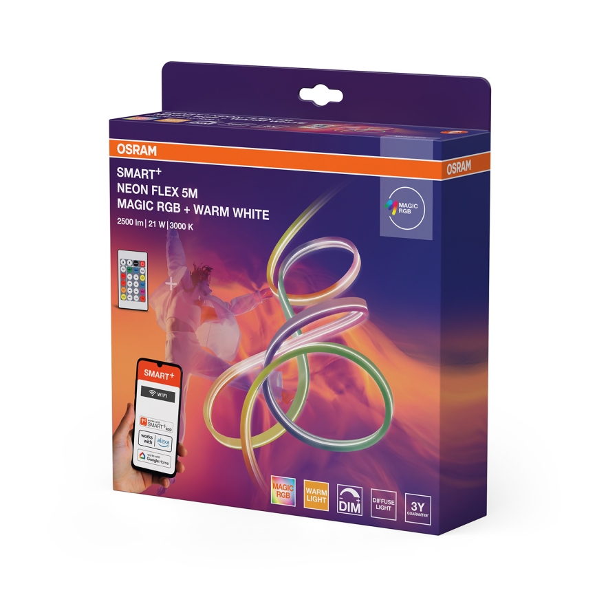 Osram - LED RGBW SMART+ MAGIC prigušiva spoljašnja traka 5m LED/21W/230V IP44 Wi-Fi + daljinski upravljač