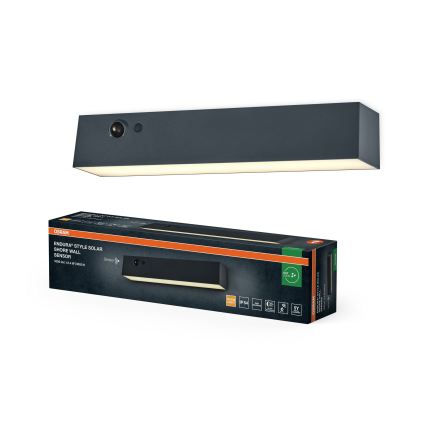 Osram - LED solarno zidno svetlo sa senzorom ENDURA STYLE LED/12,4W/4,2V 2000 mAh IP54 antracit