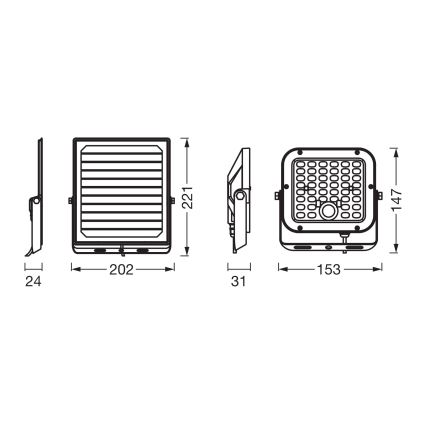 Osram - LED prigušiva solarni reflektor sa senzorom ENDURA LED/10W/4,2V 4000K IP65 crna + daljinski upravljač