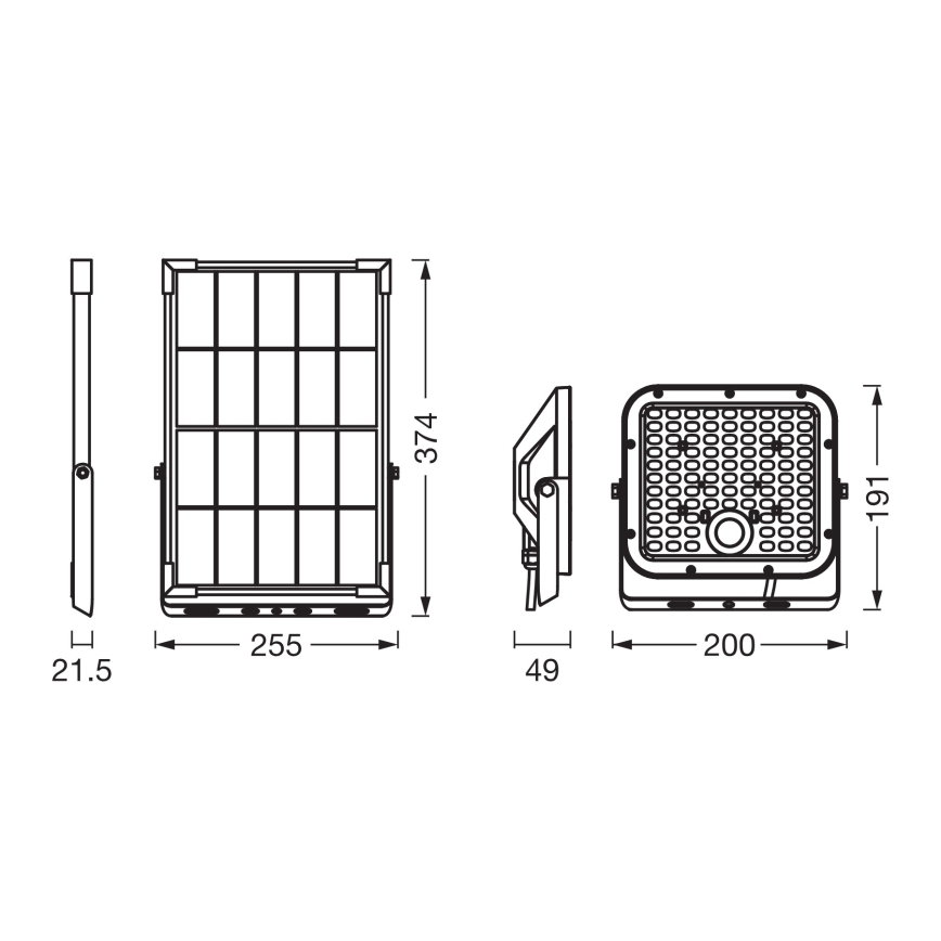 Osram - LED prigušiva solarni reflektor sa senzorom ENDURA LED/30W/6,4V 4000K IP65 crna + daljinski upravljač