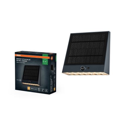 Osram - LED solarna zidna svetiljka sa senzorom ENDURA STYLE LED/10,2W/4,2V 2000 mAh IP54 antracit