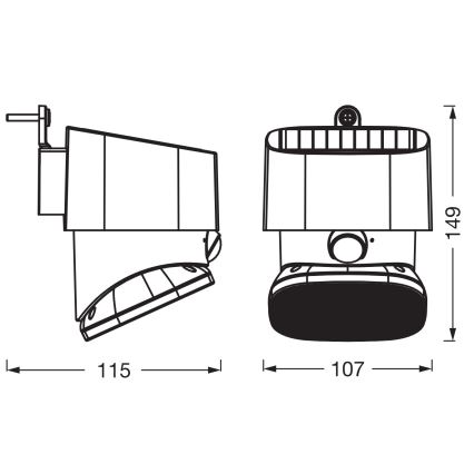 Osram - LED solarno zidno svetlo sa senzorom ENDURA STYLE LED/10,3W/4,2V 2000 mAh IP54 antracit