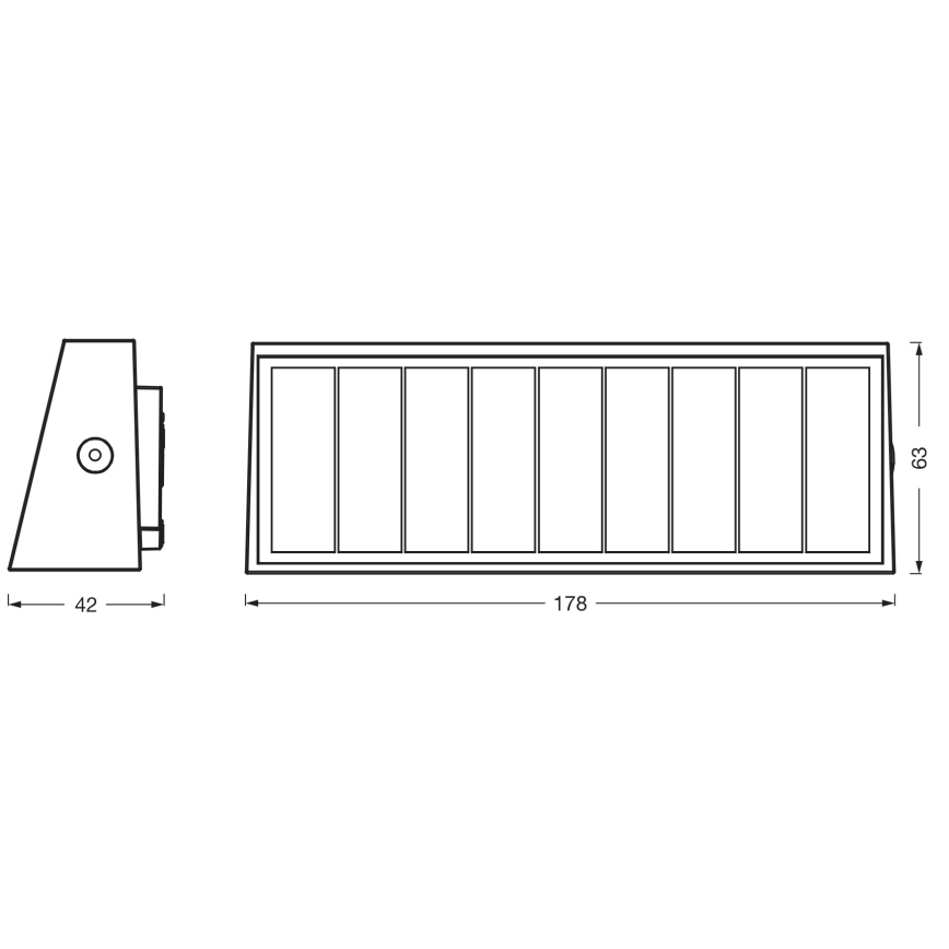Osram - prigušiva LED solarna zidna svetiljka ENDURA STYLE LED/7,1W/4,2V 2000 mAh IP44 antracit