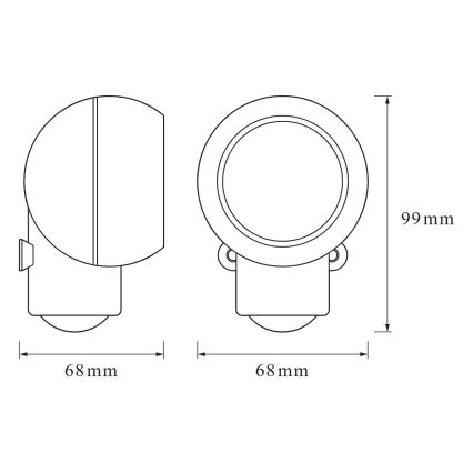 Osram - LED spoljna orijentaciona svetiljka sa senzorom pokreta i sumraka SPYLUX LED/0,3W/4,5V IP43 bela