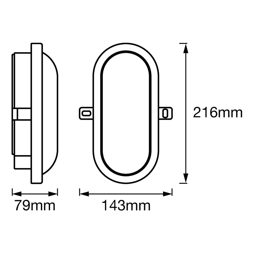 Osram - LED spoljašnje zidno svetlo BULKHEAD LED/11W/230V IP54 belo