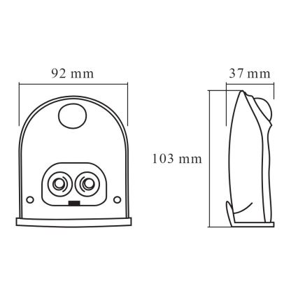 Osram - LED spoljašnje zidno svetlo sa senzorom DOORLED LED/0,5W/3xAA IP54 bela