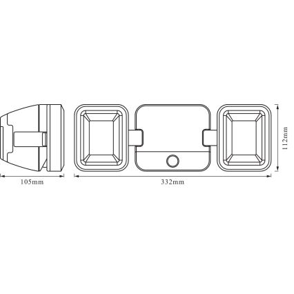 Osram - LED spoljašnji zidni reflektor sa senzorom BATTERY 2xLED/5W/4xD IP54