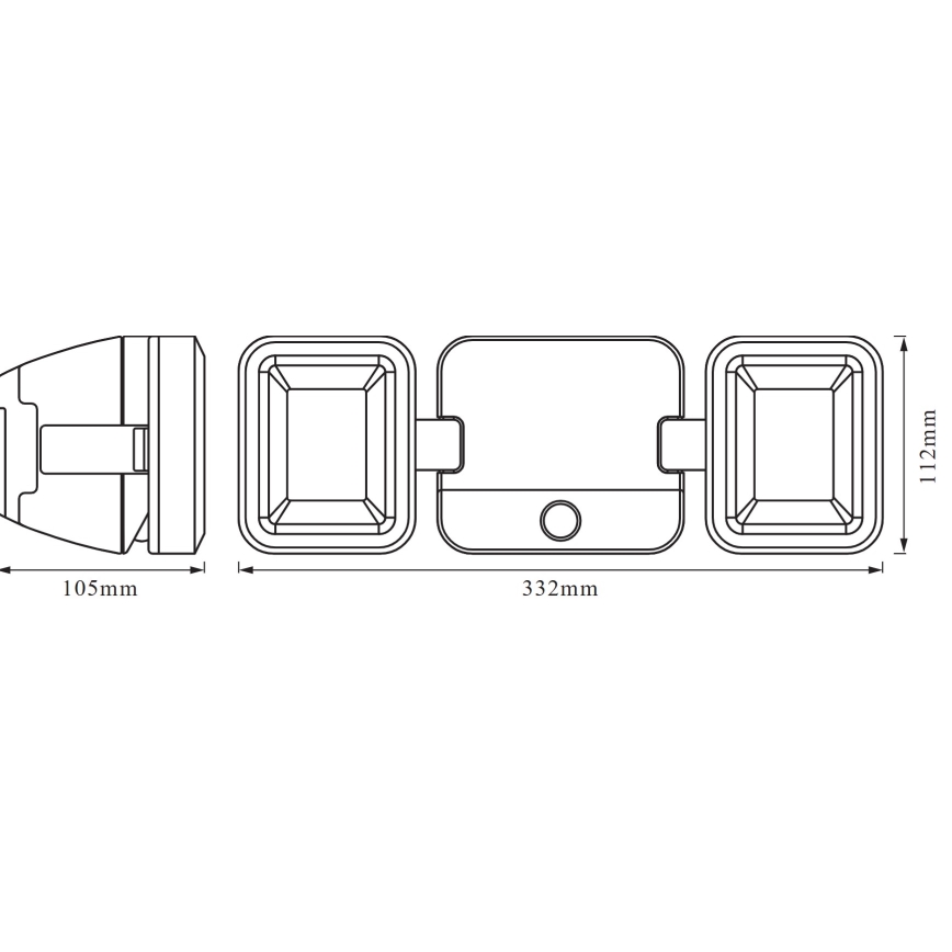 Osram - LED spoljni zidni reflektor sa senzorom BATTERY 2xLED/5W/4xD IP54