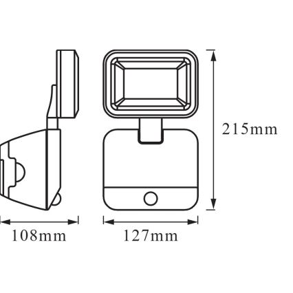 Osram - LED spoljni zidni reflektor sa senzorom BATTERY LED/4W/4xD IP54
