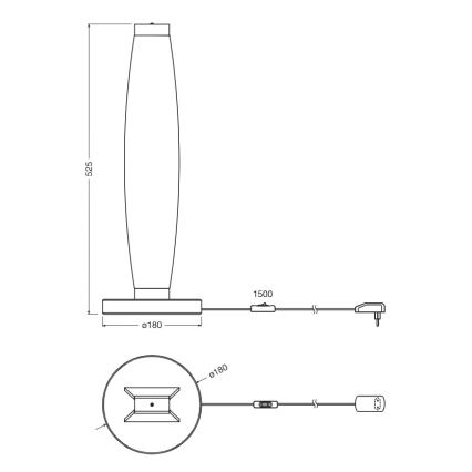 Osram - LED stona lampa DECOR FLAT LED/13W/230V siva