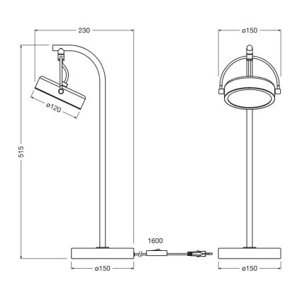 Osram - LED stona lampa DECOR PUCK LED/11W/230V CRI 90 crna