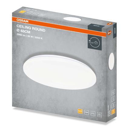 Osram - LED stropna svetiljka CEILING ROUND LED/36W/230V 3000K prečnik 48 cm bela
