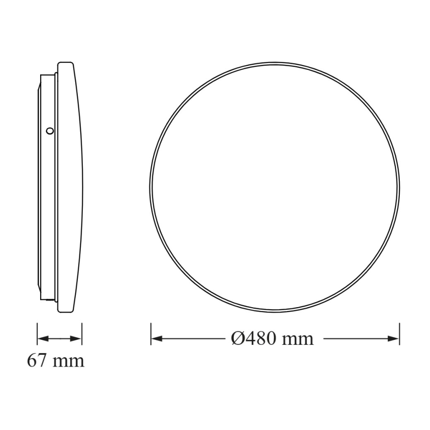 Osram - LED stropna svetiljka CEILING ROUND LED/36W/230V 3000K prečnik 48 cm bela