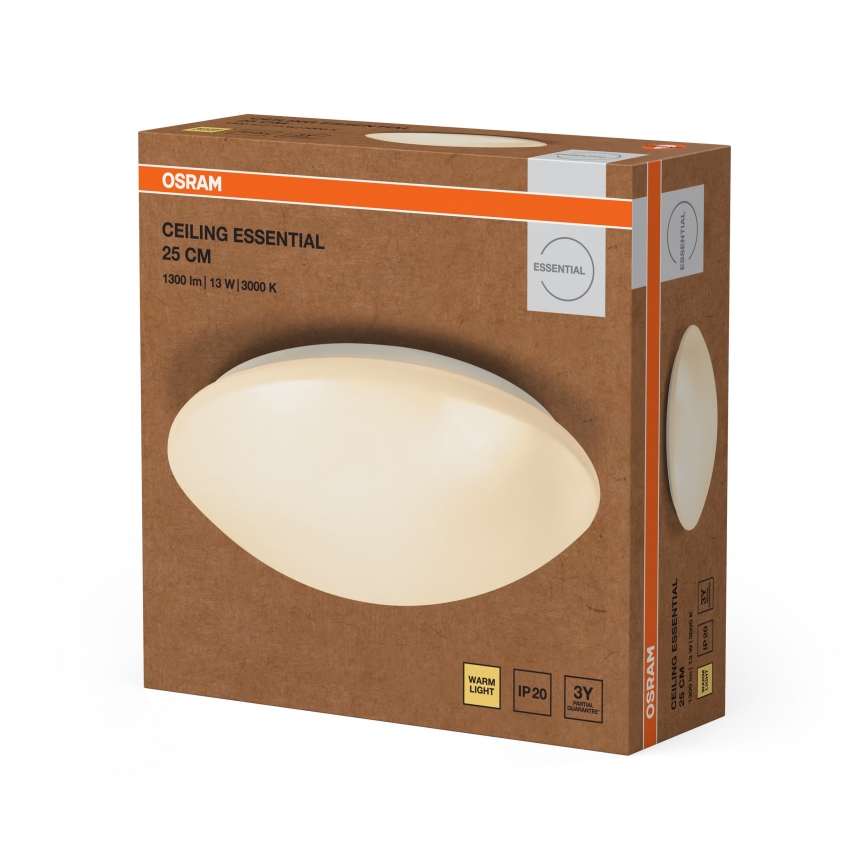 Osram - LED stropna svetiljka ESSENTIAL LED/13W/230V prečnika 25 cm bela