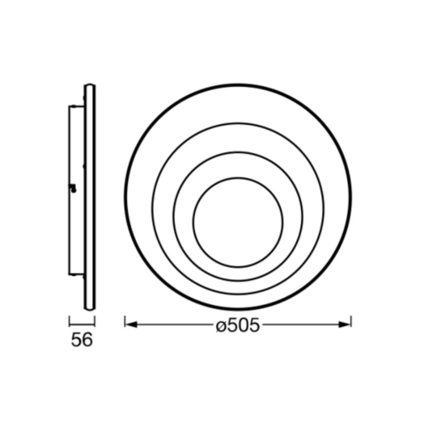 Osram - LED stropna svetiljka ORBIS SPIRAL LED/42W/230V Ø 50,5 cm