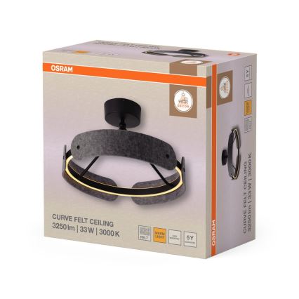 Osram - LED stropni luster DECOR CURVE LED/33W/230V prečnik 43 cm siva