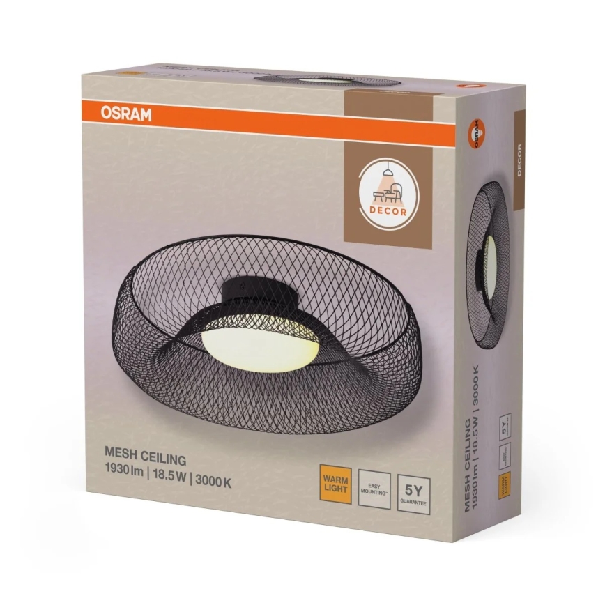 Osram - LED stropno svetlo DECOR MESH LED/18,5W/230V prečnika 30 cm crno