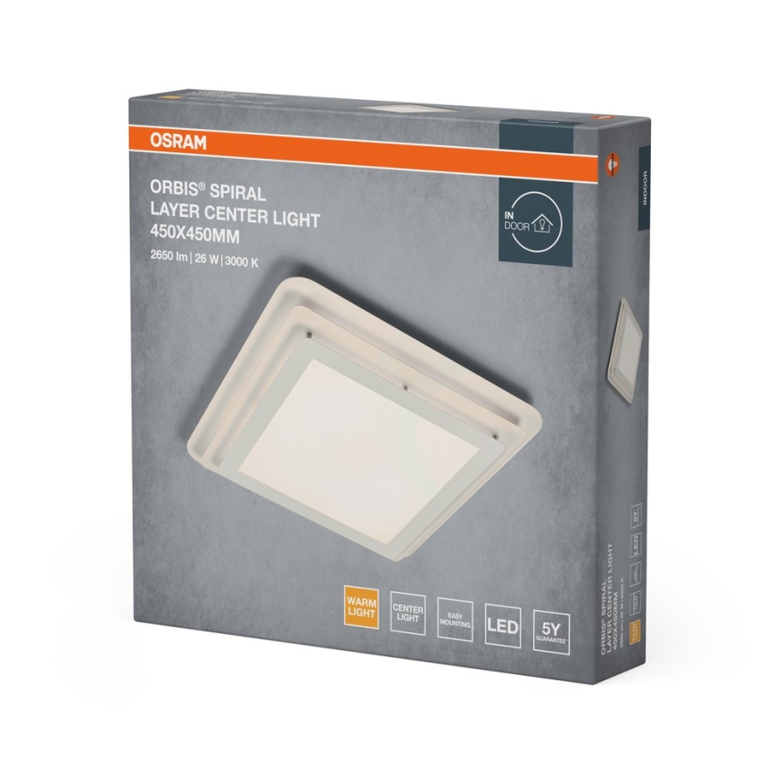Osram - LED stropno svetlo ORBIS SPIRAL LED/26W/230V 45x45 cm belo
