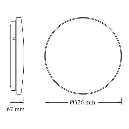 Osram - LED plafonsko svetlo za kupatilo CEILING ROUND LED/18W/230V 3000K prečnik 33 cm IP44 belo