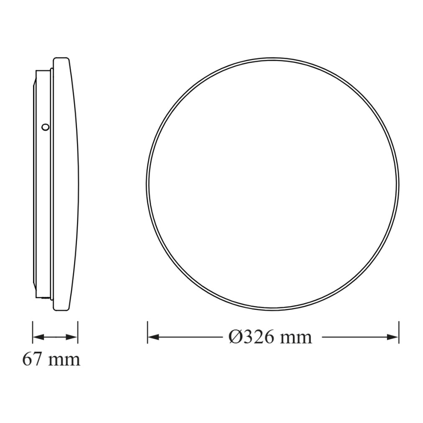 Osram - LED plafonsko svetlo za kupatilo CEILING ROUND LED/18W/230V 3000K prečnik 33 cm IP44 belo