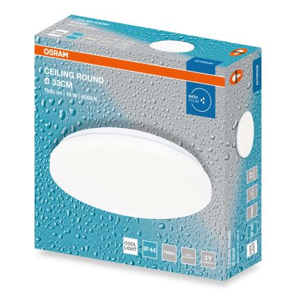 Osram - LED plafonsko svetlo za kupatilo CEILING ROUND LED/18W/230V 4000K, prečnik 33 cm, IP44, bela