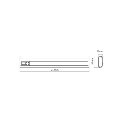 Osram - LED svetlo za ispod ormarića sa senzorom pokreta i sumraka LINEARLED LED/1,9W/6V 4xAA 4000K 21,4 cm belo