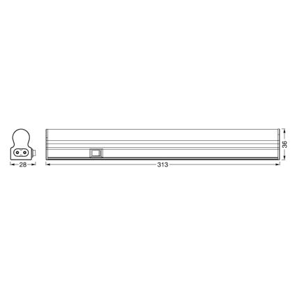 Osram - LED svetlo za ugradnju ispod ormarića sa senzorom pokreta BATTEN LED/4W/230V 3000K 32 cm, belo