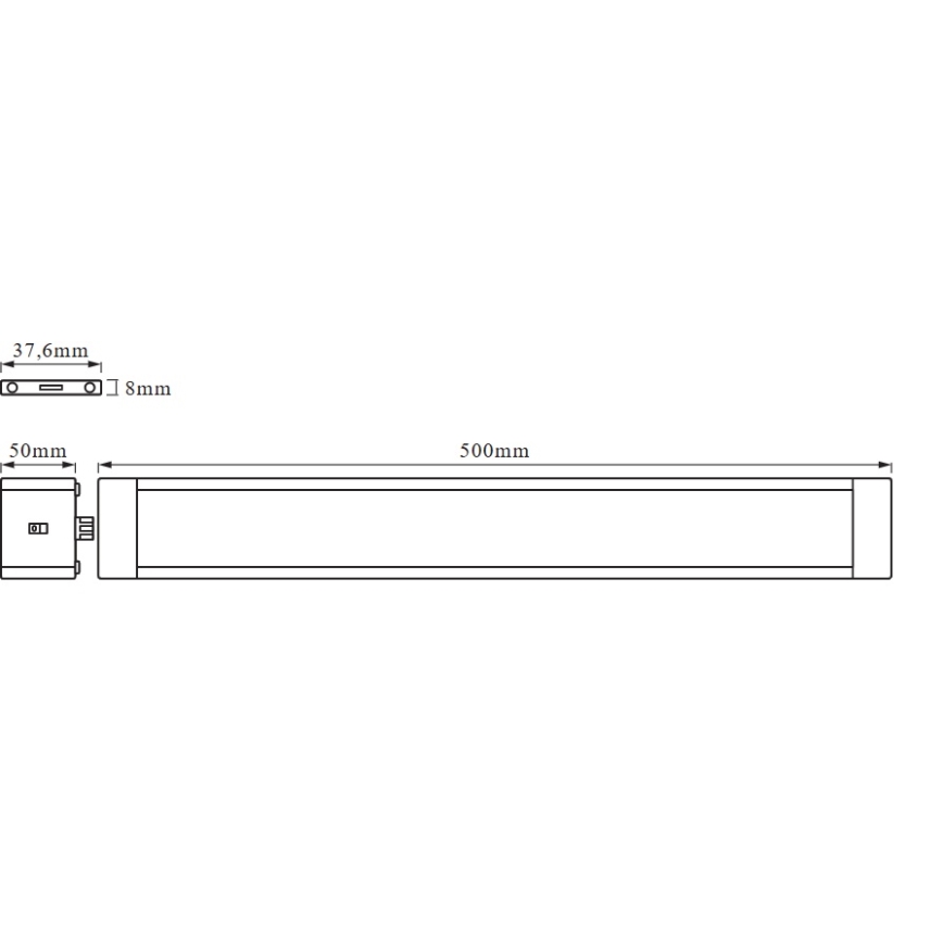 Osram - LED prigušiva svetiljka za montažu ispod ormarića sa senzorom pokreta CABINET LED/10W/230V 3000K 50 cm bela