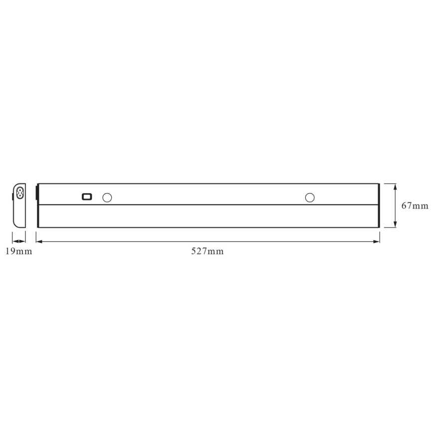 Osram - LED svetlo za montažu ispod ormarića sa senzorom FLAT LED/12W/230V 4000K