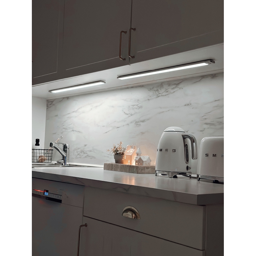 Osram - LED svetlo za montažu ispod ormarića sa senzorom pokreta i sumraka LINEAR LED/3,2W/3,7V 500 mAh 3000/4000/6500K 40 cm sivo