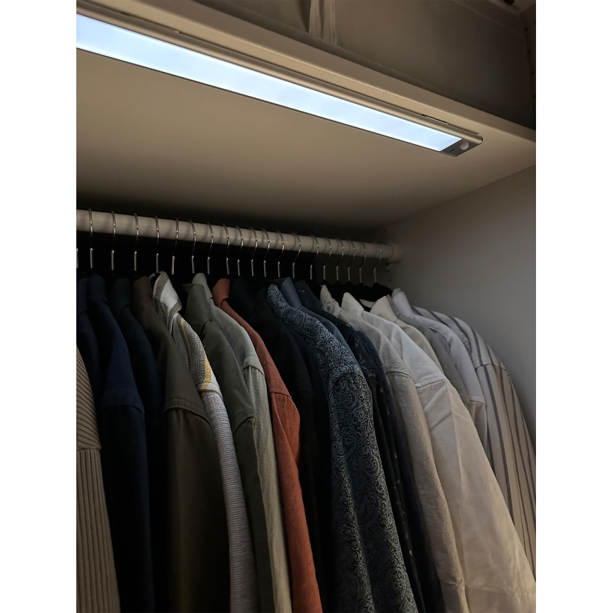 Osram - LED svetlo za montažu ispod ormarića sa senzorom pokreta i sumraka LINEAR LED/3,2W/3,7V 500 mAh 3000/4000/6500K 40 cm sivo