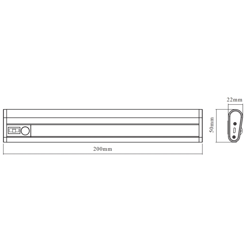 Osram - LED svetlo za montažu ispod ormarića sa senzorom MOBILE LED/1W/3,7V 1800 mAh