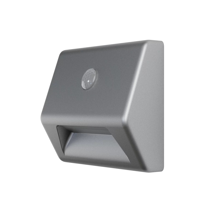 Osram - LED svetlo za stepenište sa senzorom NIGHTLUX LED/0,25W/3xAAA IP54 srebrna