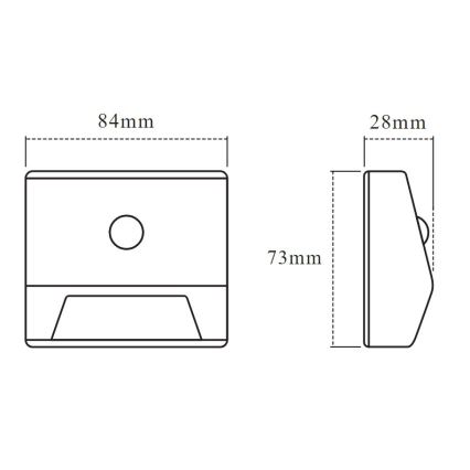 Osram - LED svetlo za stepenište sa senzorom NIGHTLUX LED/0,25W/3xAAA IP54 srebrna