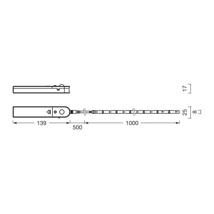 Osram - LED traka sa senzorom pokreta FLEX 1m LED/2W/4xAA