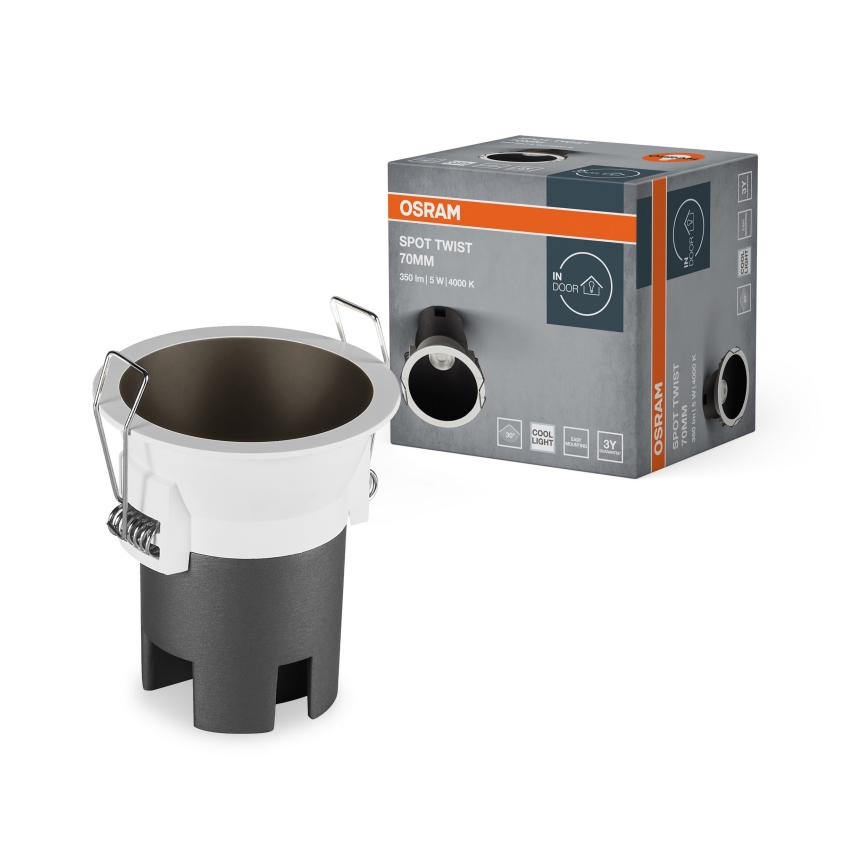 Osram - LED ugradna stropna svetiljka SPOT TWIST LED/5W/230V 4000K prečnik 7 cm bela/crna
