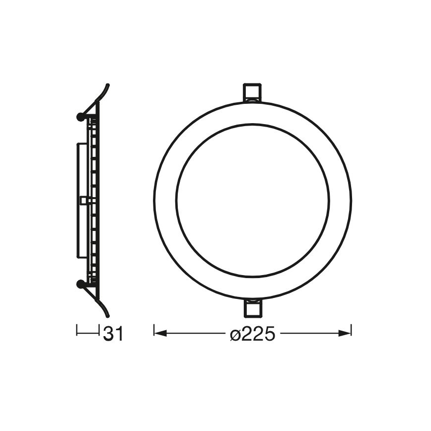 Osram - LED ugradna svetiljka SLIM LED/22W/230V 4000K