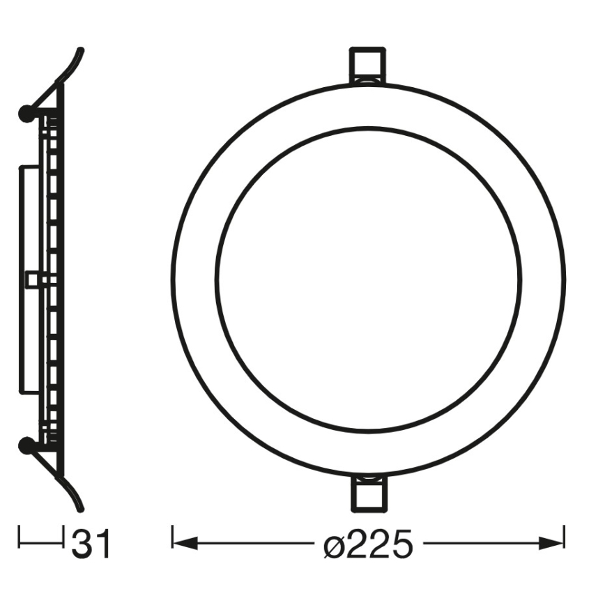 Osram - LED ugradna svetiljka SLIM LED/22W/230V 6500K