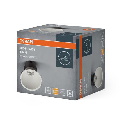 Osram - LED ugradna svetiljka SPOT TWIST LED/10W/230V 3000K prečnik 9,3 cm bela