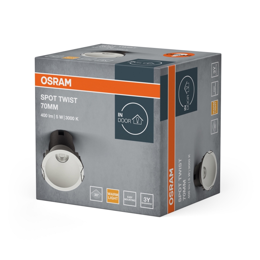 Osram - LED ugradna svetiljka SPOT TWIST LED/5W/230V 3000K prečnik 7 cm bela