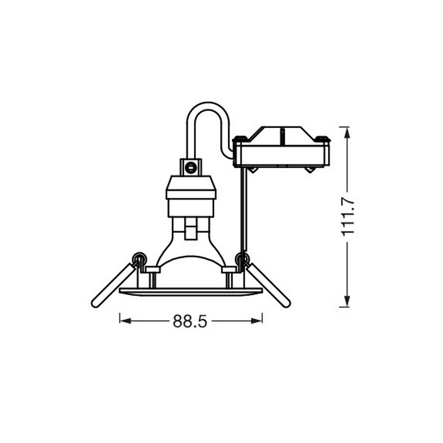 Osram - LED ugradno stropno svetlo SPOT 1xGU10/4,3W/230V 2700K CRI 90 bela
