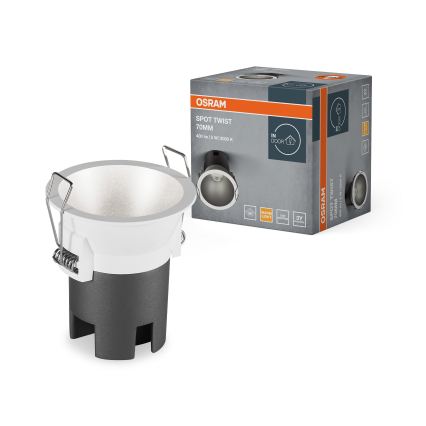 Osram - LED ugradna svetiljka SPOT TWIST LED/5W/230V 3000K prečnik 7 cm bela/srebrna