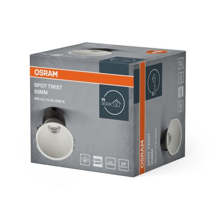 Osram - LED ugradno svetlo SPOT TWIST LED/10W/230V 4000K, prečnik 9,3 cm, belo